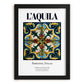L'Aquila, Italy – Tourist Destination Poster, in sleek black frame
