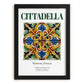 Cittadella, Italy – Retro Travel Poster, in sleek black frame