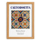 Caltanissetta, Italy – Illustrated Travel Poster, set in oak frame