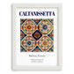 Caltanissetta, Italy – Illustrated Travel Poster, placed in minimal white frame