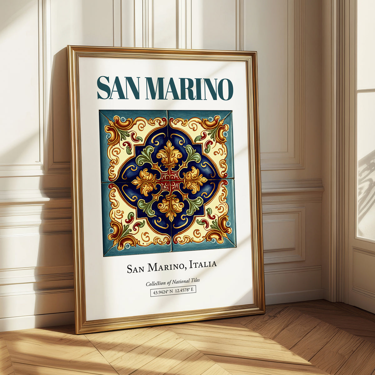 San Marino, Italy – Country Culture Poster, styled in a charming Paris street view
