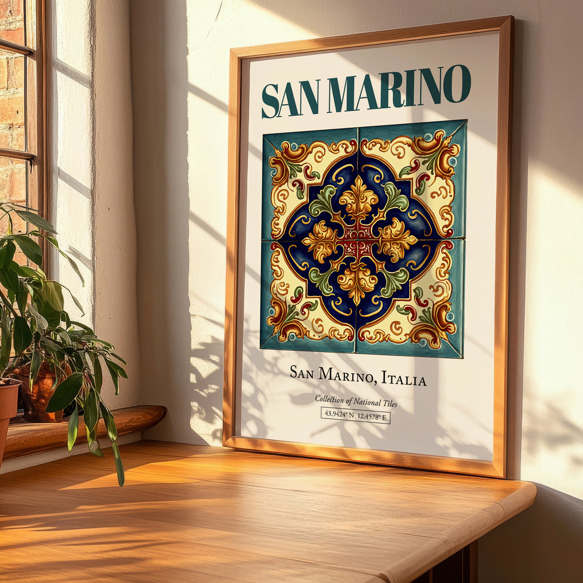 San Marino, Italy – Country Culture Poster, clean layout with no caption