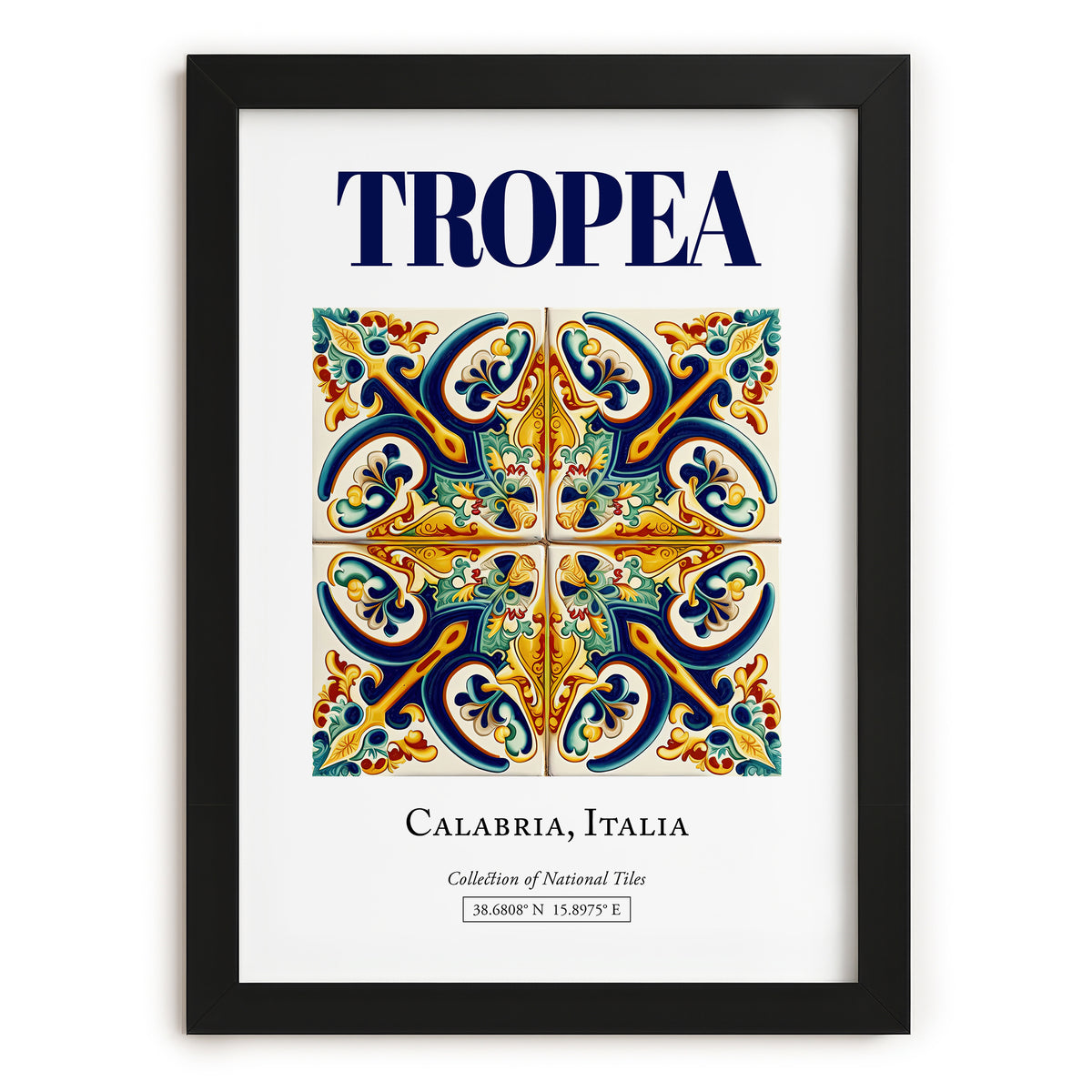 Tropea, Italy – Travel Wall Art, in sleek black frame