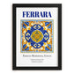 Ferrara, Italy – World Heritage Travel Poster, in sleek black frame