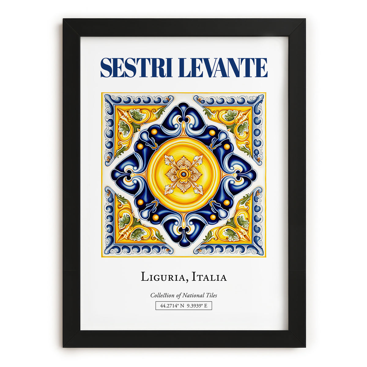 Sestri Levante, Italy – Travel Wall Decor, in sleek black frame