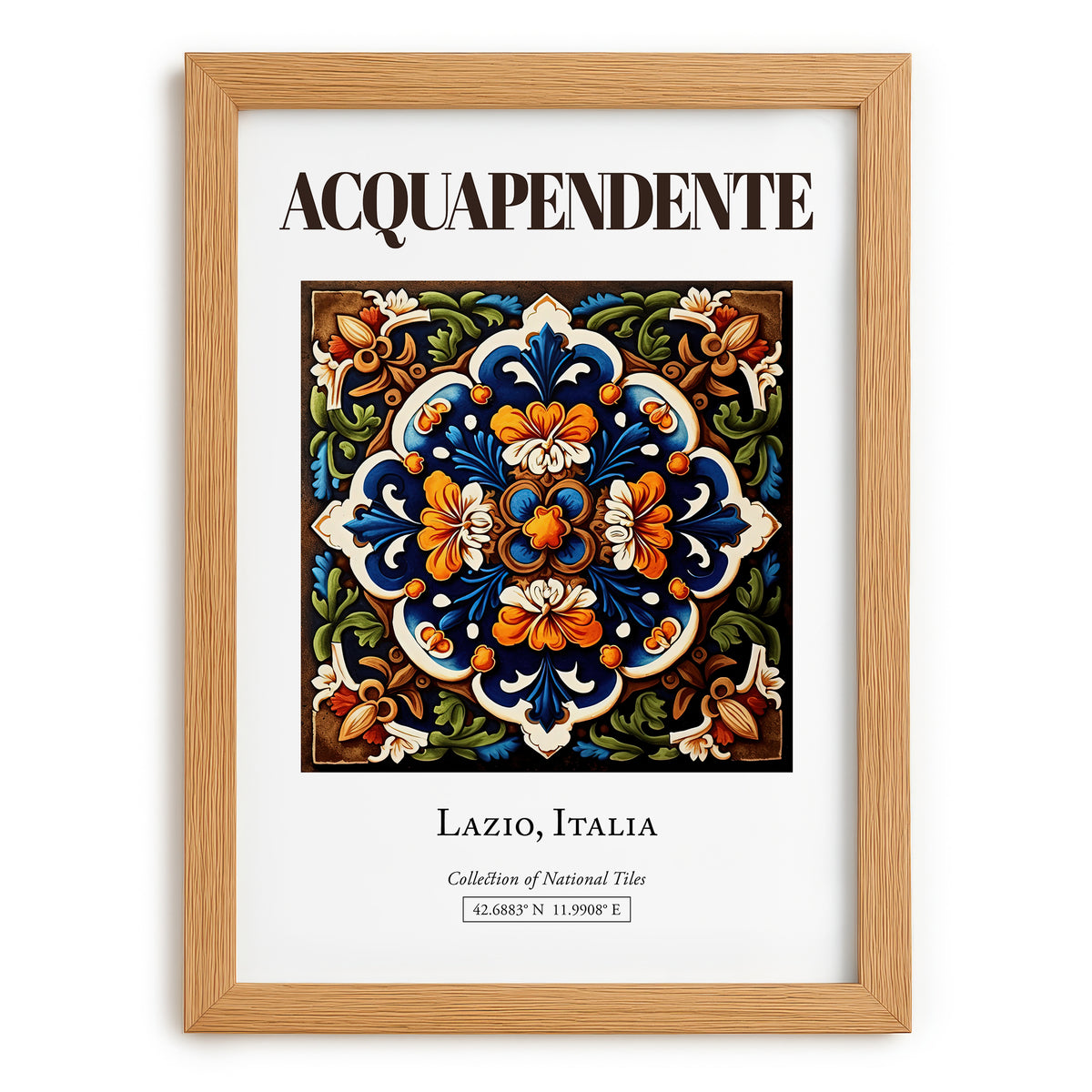 Acquapendente, Italy – Travel Wall Decor, set in oak frame