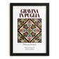 Gravina in Puglia, Italy – Travel Poster, in sleek black frame