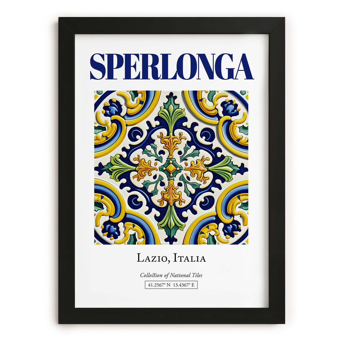 Sperlonga, Italy – Travel Print, in sleek black frame