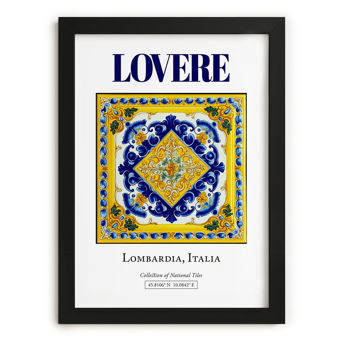 Lovere, Italy – Travel Poster, in sleek black frame