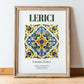 Lerici, Italy – Vintage Travel Poster, in wooden frame leaning on the floor