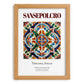 Sansepolcro, Italy – Minimalist Travel Print, set in oak frame