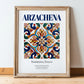 Arzachena, Italy – Travel Poster, in wooden frame leaning on the floor