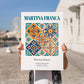 Martina Franca, Italy – Minimalist Travel Print, no-text version framed in wood