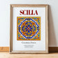 Scilla, Italy – Travel Print, in wooden frame leaning on the floor