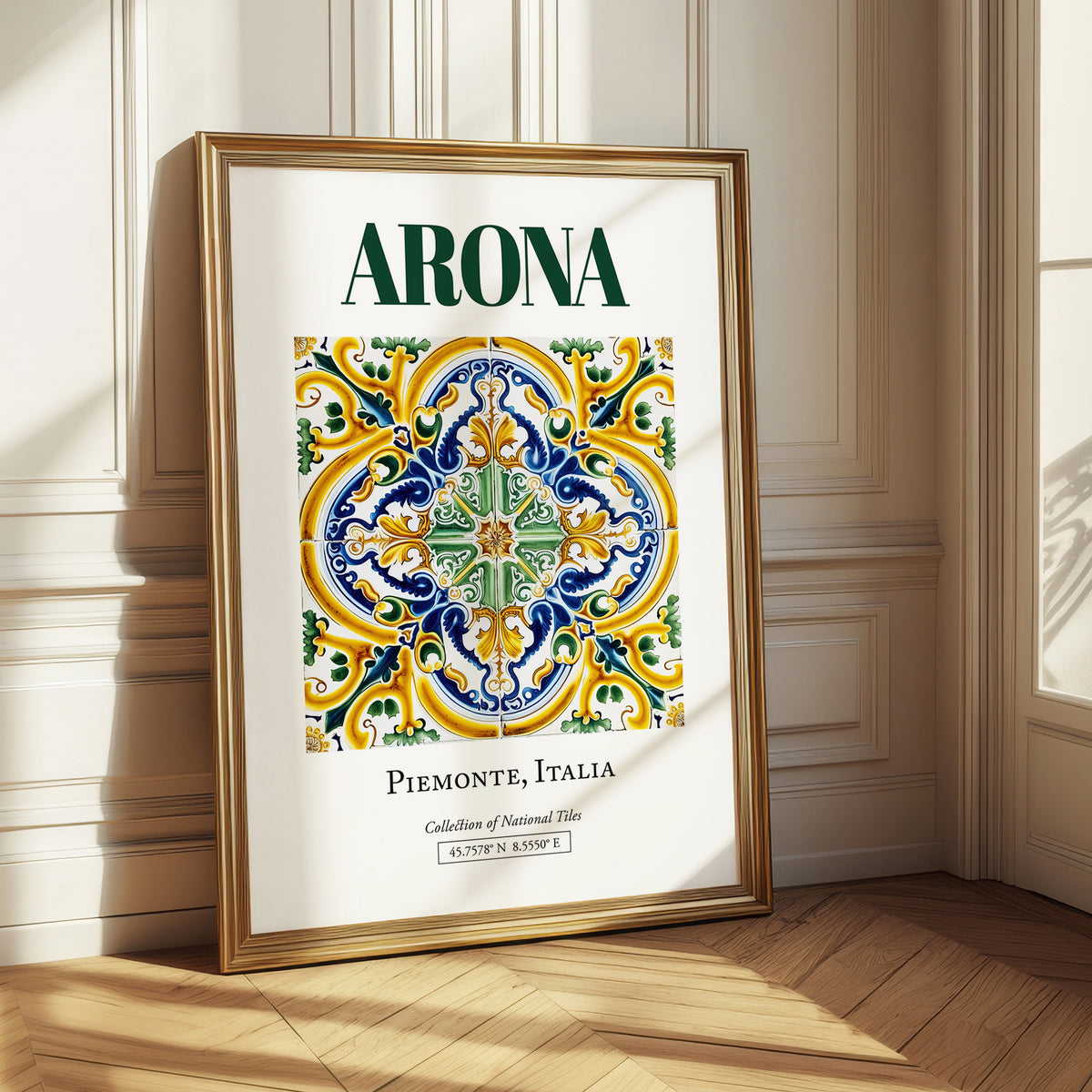 Arona, Italy – Travel Print, styled in a charming Paris street view