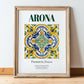 Arona, Italy – Travel Print, in wooden frame leaning on the floor