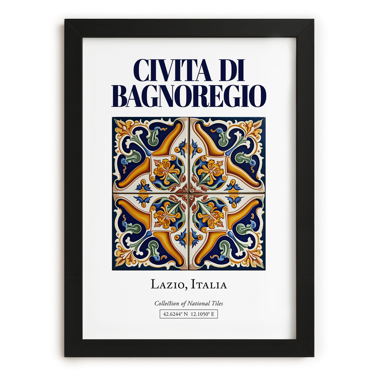 Civita di Bagnoregio, Italy – Travel Print, in sleek black frame