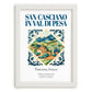 San Casciano in Val di Pesa, Italy – Travel Poster, placed in minimal white frame