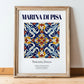 Marina di Pisa, Italy – Tourist Destination Poster, in wooden frame leaning on the floor