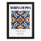 Marina di Pisa, Italy – Tourist Destination Poster, in sleek black frame