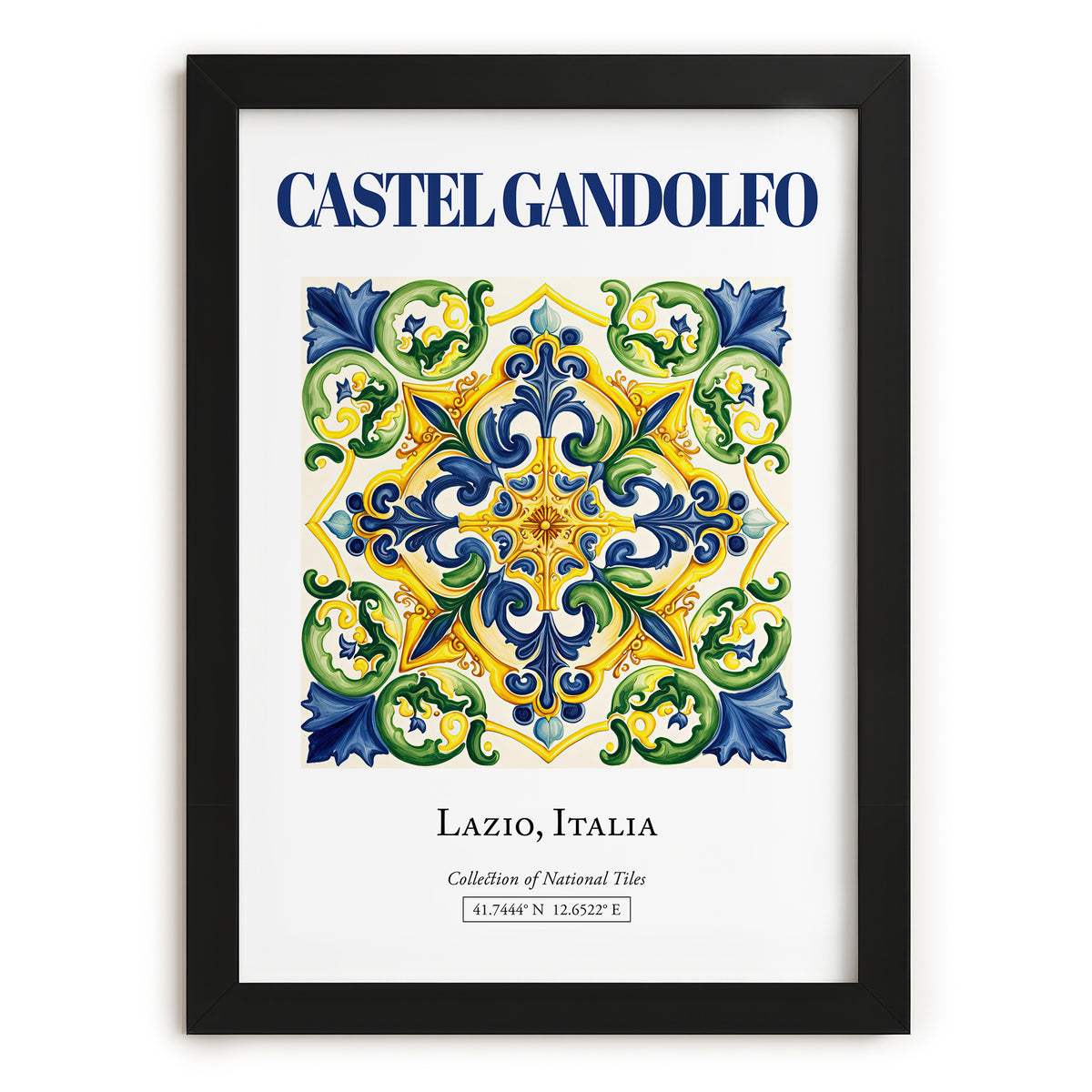 Castel Gandolfo, Italy – Travel Print, in sleek black frame