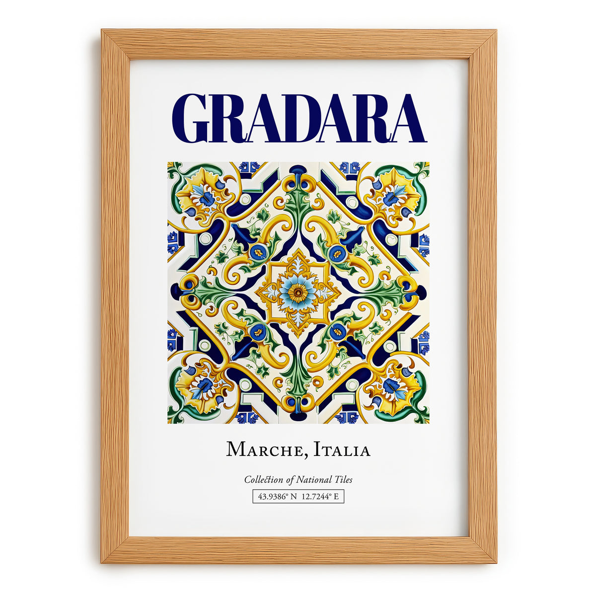 Gradara, Italy – Travel Print, set in oak frame