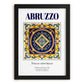 Abruzzo, Italy – Travel Destination Art, in sleek black frame