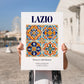 Lazio, Italy – Travel Wall Art, no-text version framed in wood