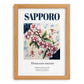 Sapporo, Japan – Global Cities Wall Print, set in oak frame