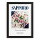 Sapporo, Japan – Global Cities Wall Print, in sleek black frame