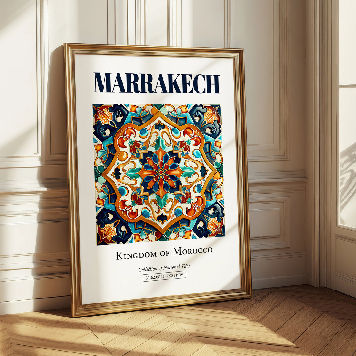 Marrakech, Morocco – Global Cities Wall Print, styled in a charming Paris street view