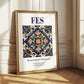 Fes, Morocco – Travel Poster, styled in a charming Paris street view