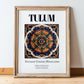 Tulum, Mexico – Travel Wall Decor, in wooden frame leaning on the floor