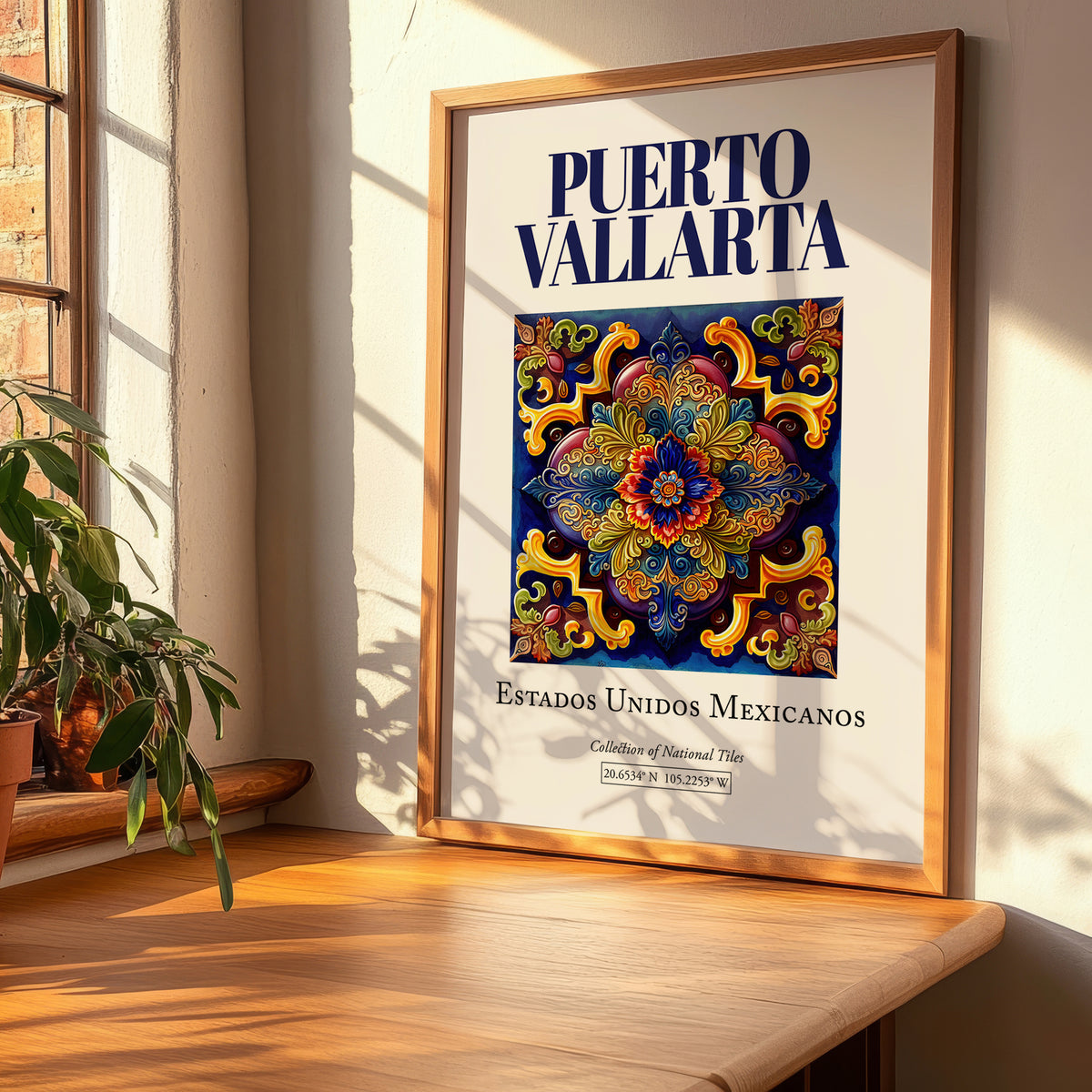 Puerto Vallarta, Mexico – Tourist Destination Poster, clean layout with no caption