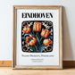 Eindhoven, Netherlands – Travel Print, in wooden frame leaning on the floor