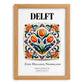 Delft, Netherlands – Country Culture Poster, set in oak frame