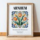 Arnhem, Netherlands – Travel Print, in wooden frame leaning on the floor