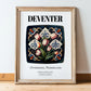 Deventer, Netherlands – Wanderlust-Inspired Poster, in wooden frame leaning on the floor