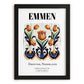 Emmen, Netherlands – Travel Poster, in sleek black frame