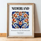Nederland, Netherlands – Architectural Travel Art, in wooden frame leaning on the floor