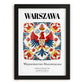 Warszawa, Poland – Wanderlust Wall Decor, in sleek black frame