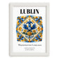 Lublin, Poland – Travel Poster, placed in minimal white frame