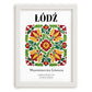 Łódź, Poland – Wanderlust-Inspired Poster, placed in minimal white frame