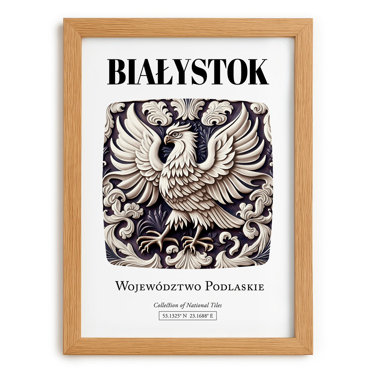 Białystok, Poland – Travel Memories Wall Print, set in oak frame