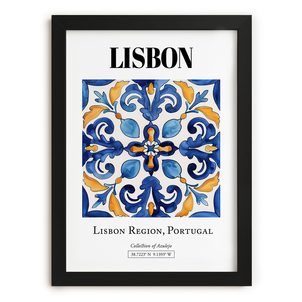 Lisbon, Portugal – Travel Print, in sleek black frame