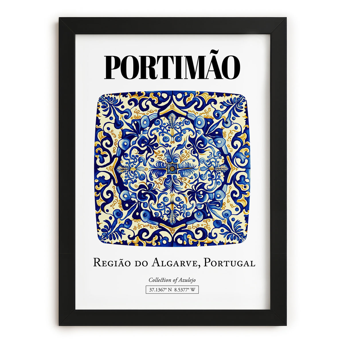 Portimão, Portugal – Historic Cities Art Print, in sleek black frame