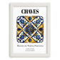 Chaves, Portugal – Travel Print, placed in minimal white frame