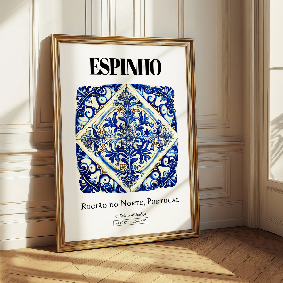 Espinho, Portugal – Minimalist Travel Print, styled in a charming Paris street view