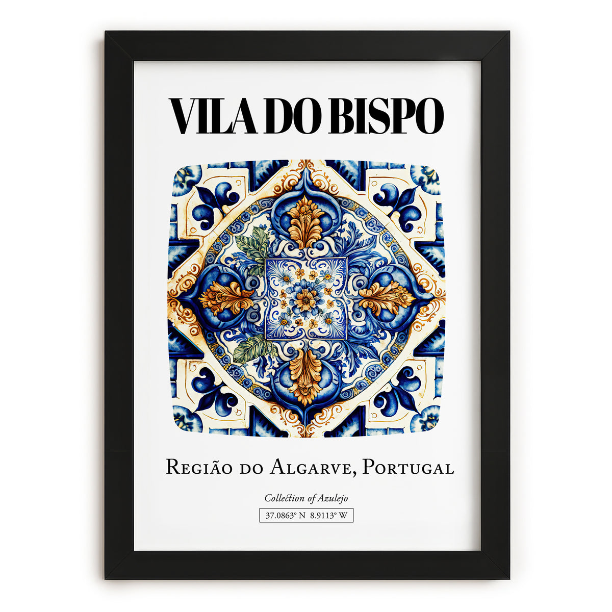 Vila Do Bispo, Portugal – Travel Poster, in sleek black frame