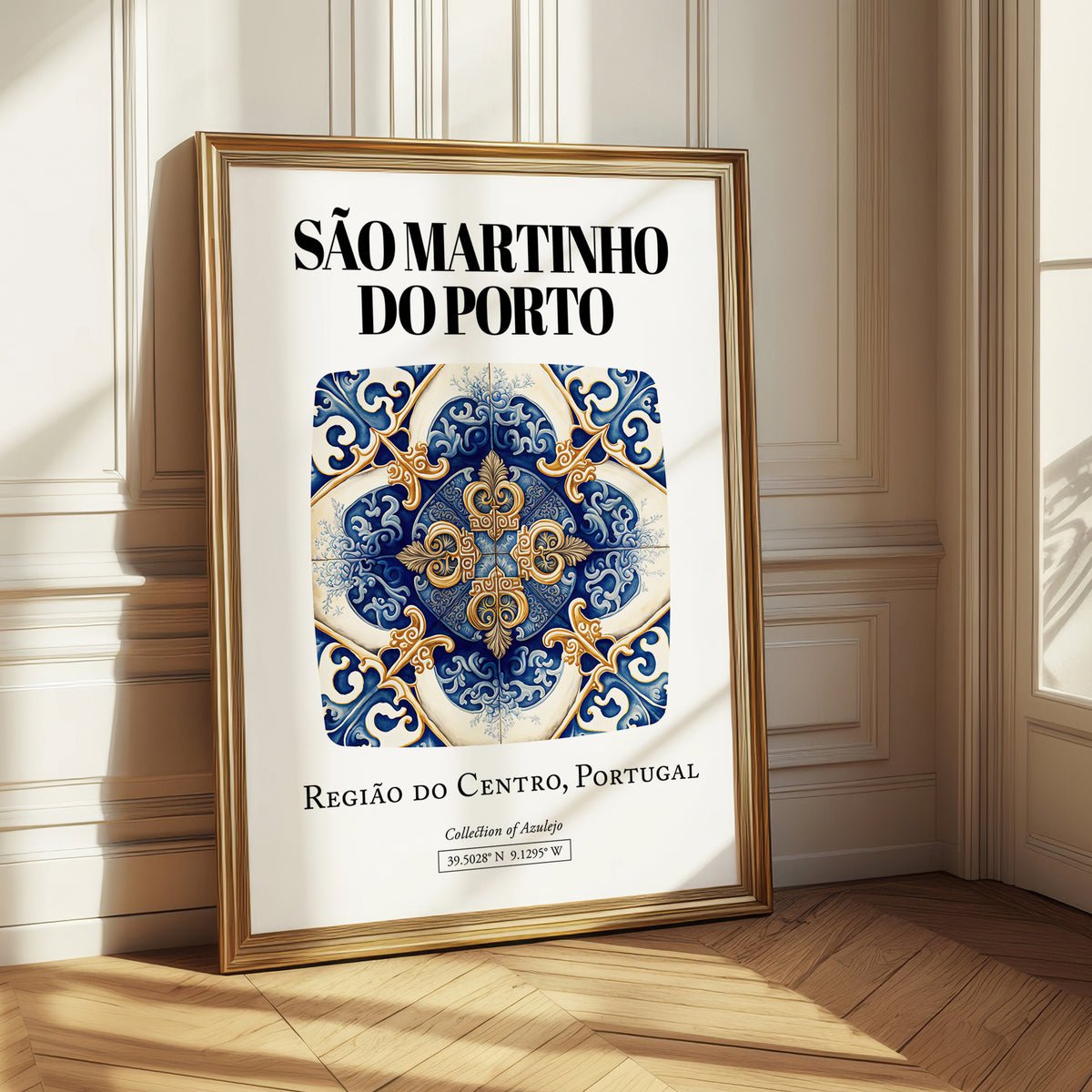 São Martinho Do Porto, Portugal – Travel Print, styled in a charming Paris street view